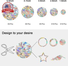 Window Decals for Birds Strikes, DELLAN 35 Anti-Collision Bird Deflectors, Sunca