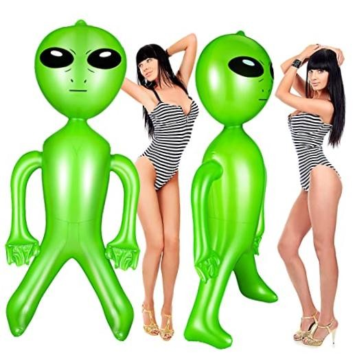1 Piece 63 Inch Giant Inflatable Alien Blow up Jumbo Green Inflate Alien for