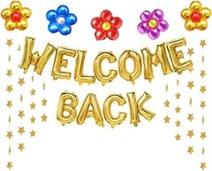 Welcome Back Balloons Gold Welcome Back Banner Back to School Party Supplies …