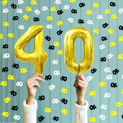 Number 40 Confetti 40th Glitter Table Party Decorations Gold Silver 1.5 oz