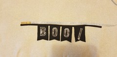 Halloween ‘Boo’ Fabric bunting Abstract Pattern