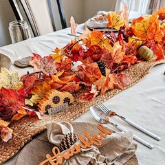 3 Pack Fall Leaf Garland, Hanging Fall Vines Autumn Garland Artificial Maple