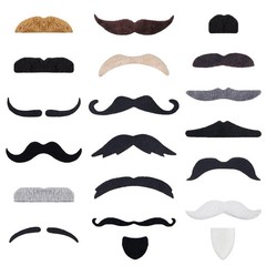 60 Pcs Fake Mustaches Self Adhesive 20 Designs Novelty Hairy Beard Costume Fa…