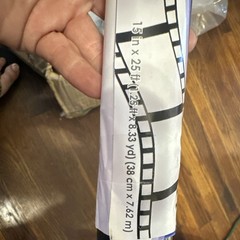 Beistle Filmstrip Silver Foil Metallic Decorating Material Roll, 25 ft