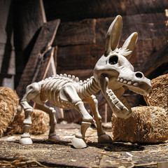 9 1/4″ Standing Donkey Skeleton Halloween Decoration – Morris Costumes