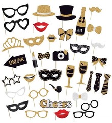 37 PCS Photo Booth Props Birthday Party Wedding Bridal Shower Graduation Decor