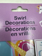 Rainbow Unicorn Hanging Swirl Decorations 3 Count