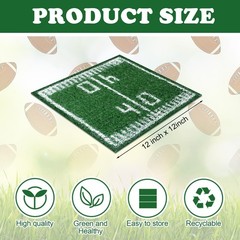 8 Pcs Football Grass Placemats Table Centerpieces Decoration 12 x 12 Inch Art…