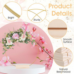 12PCS Metal Floral Hoop Centerpiece Table Decorations, Metal Wreath Ring with 12