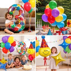 47Pcs 3rd Birthday Decorations for Boys Girls Number 3 Balloon Happy Birthday…