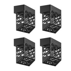 Black ABS+PC Solar LED Garden Light for Fence or Wall 10.27×8.34×5.16cm