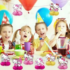 Cat Birthday Decorations Pack 8 Pcs Honeycomb Centerpieces Party Supplies