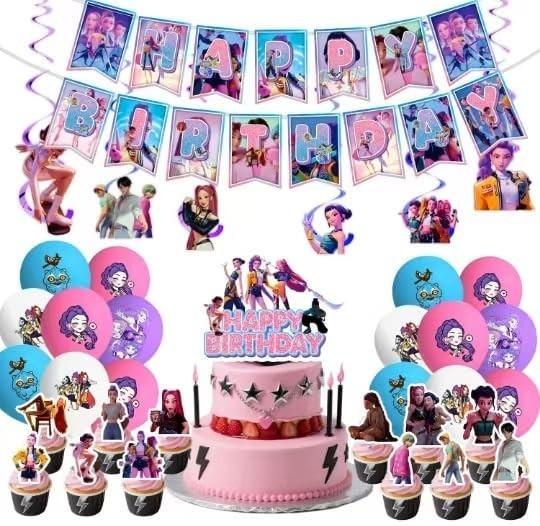 Demon Hunters Birthday K Pop , Party Supplies Birthday Decorations Set LOT