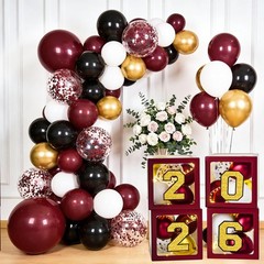 Graduation Decorations Class of 2026 – Maroon and Gold Graduation Decorations