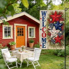 4th of July Decorations Garden Flag Double Sided Patriotic Banner