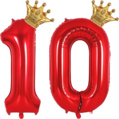 Red 10 Balloon Numbers 40 Inch Giant 10th Balloons, Helium Mylar Foil Number …