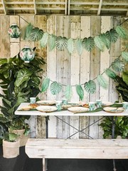 Palm Leaf Garland Tropical Party Decorations 8.5ft Green Jungle Bunting