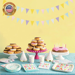 Pastel-Rainbow Party-Decorations Banner,2 Pack Baby Shower Decorations for Girl