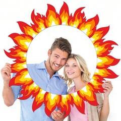 Fire Birthday Party Decorations Theme Photo Booth Prop Picture Frame Truck Decor