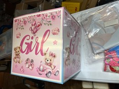 Bear Gender Reveal Balloon Boxes Decorations – 1ooPcs Pink Blue Balloons + MORE