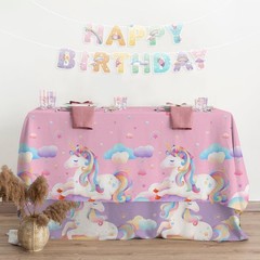 Unicorn Birthday Party Supplies Kit for 24 Guests – Plates, Napkins, Cups & Bann