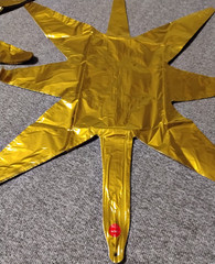 16-Pc Explosion Star Starburst Foil Balloons 8 Point Gold 21″ & 26″ Party Decor