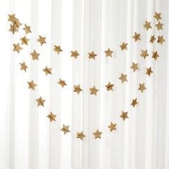 4 Pack 3D Star Garland Banner Decor, Vintage Pages Recycled Book Star Hanging…