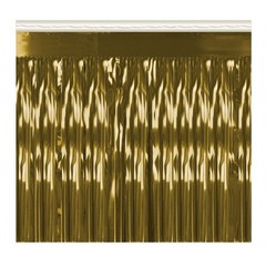 Beistle Gold 1-Ply Metallic Fringe Drape – General Occasion | Party Supply