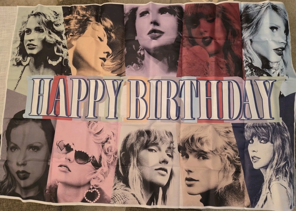 Taylor Swift Party Supplies Set New 5x 3 Ft Banner Birthday BD Banner FREE Gift