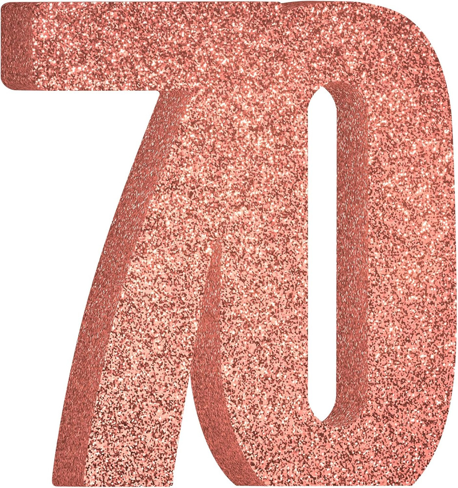 70th Birthday Decorations for Women70th Anniversary DecorationsRose Gold Glit…