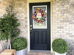 Festive Happy Birthday Party Cake Front Door Deco Mesh Wreath Gender Neutral