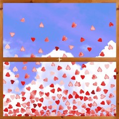 Horaldaily 200 PCS Valentine Window Cling Sticker, Pink 11.5 x 8.3, Pink/Red