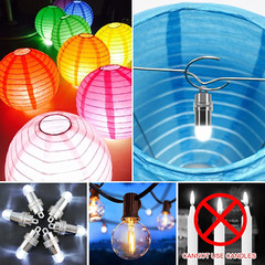 16 Pcs Colorful Paper Lanterns (Multicolor,Size of 4”, 6”, 8”, 10”) – Chinese…