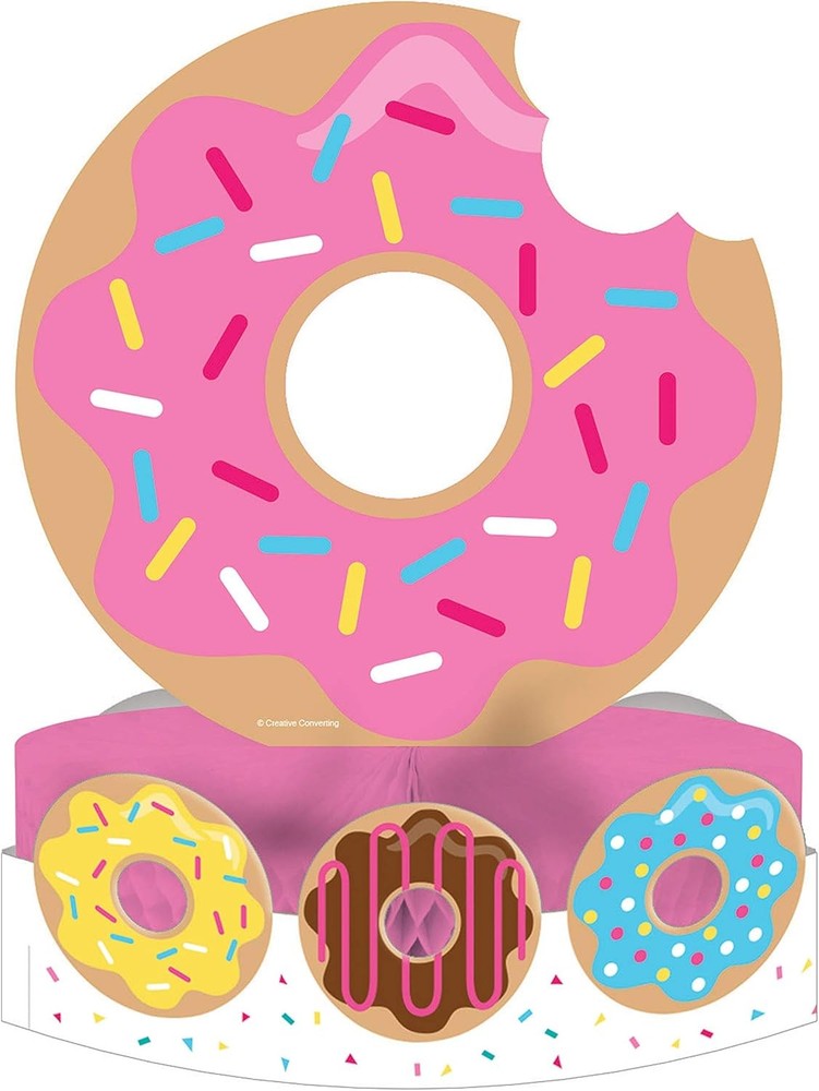 Donut Time Food Sweets Kitchen Kids Birthday Party Decoration Centerpiece