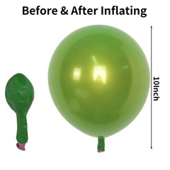 Chrome Green Balloons, 50 PCS 10 Inch Double-Layered Metallic Light Green Bal…