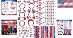 Red White Blue Patriotic Party Set – 93PCS 4th of July Decor