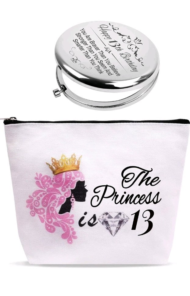 DORADREAMDEKO 13th Birthday Decorations for Girls, 2 Piece Set, Silver, Modern,