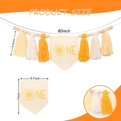 First Boho Sun Highchair Banner – You Are My Sunshine Tassels