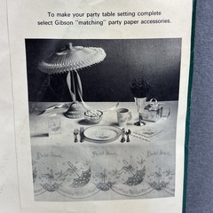 VTG 1971 GIBSON Party Papers Honeycomb Keepsake Shower Party Umbrella NIP