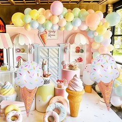 32 Inch Large Ice Cream Balloons Cone Kit, Giant Sweet Ice Cream Sprinkle Foi…
