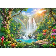 Tropical Rainforest Jungle Forest Backdrop Party Photo Background Banner Decor