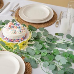 8Pcs Eucalyptus Garland,Artificial Eucalyptus Leaves Table Greenery Garland