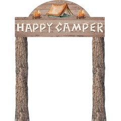 3 Pcs Camping Themed Party Decorations Banner Welcome Porch Sign with 1 Doubl…