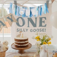 One Silly Goose Highchair Banner