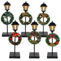 NEROSUN Christmas Table Decorations, 6Pcs 2.4 inches x 8 inches, Lantern