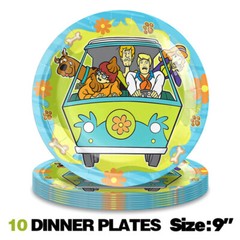 Scooby Birthday Decor Party Supplies Set Plates Cups Tablecloth Napkins