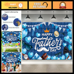 Extra Large Father’s Day Banner 70.9×45.3″ | Party Backdrop Decor for Photos, Ho