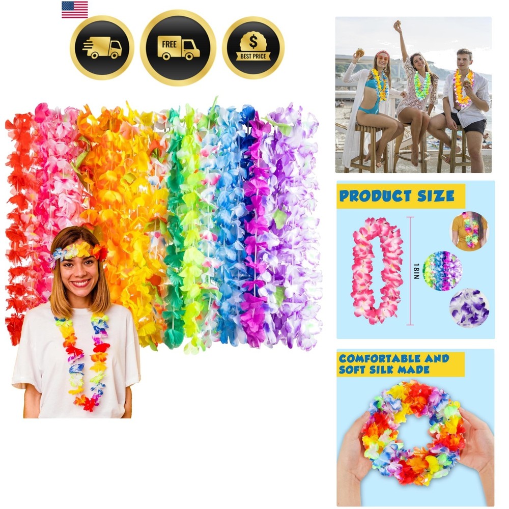Luau Party Decorations – 24 Pack Leis for Luau Party | Hawaiian Decorations F…