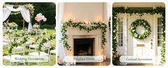 3 Strands Artificial Vines Kit, 71″ Silk Eucalyptus Ivy Garland Green Leaves