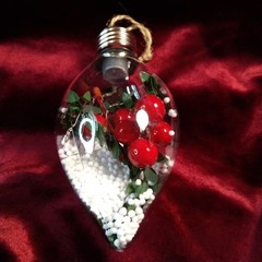 Christmas Tree Bauble LED Light Up Decoration Christmas Pendant Plastic Hanging